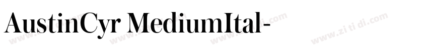 AustinCyr MediumItal字体转换